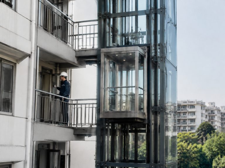 六安旧楼加建观光电梯